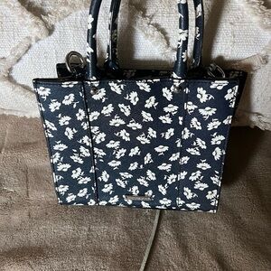 Rebecca Minkoff Navy and White Floral Tote